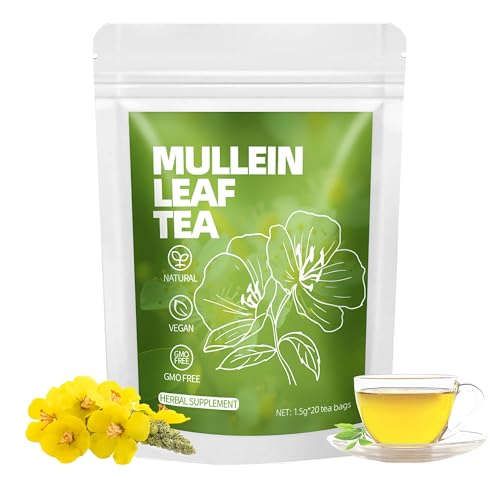 Tisane de Molène, Tisane Naturelle, Sachets de Molène pour Le Nettoyage des Poumons, Le Soutien Respiratoire et Les Muqueuses, sans Sucre