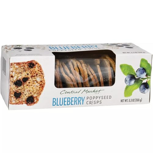 Central Market Blueberry Poppyseed Crisps 5.3 oz 2 Boxes