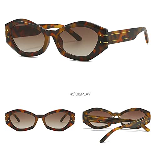 willochra Popular Fashion Oval Women Luxury Sunglasses Retro Jelly Tea Shades UV400 Men Designer Rivets Hip hop Sun Glasses2