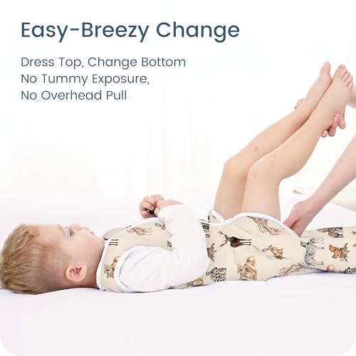 Image of Sleep Sack 0-6 Months 1.0 TOG, Swaddle Transition Sleeping Bag, Premium Baby Wearable Blanket with 2-way Safe Zipper All Season Sleep Sacks