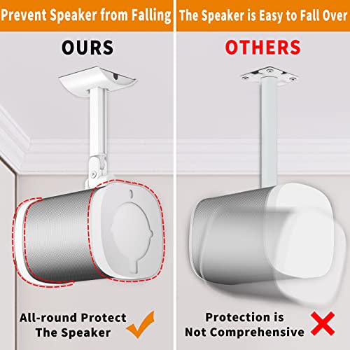 Soporte de pared compatible con Sonos One SL y Play 1 color blanco 5