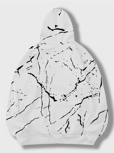 TAGDO Men's Letter Printed Hoodie (White) - Image 5