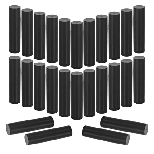 Cabilock 30 pezzi Tubi Vuoti per Burrocacao in Plastica Nera Contenitori Cosmetici Portatili per Balsamo Labbra Fai da Te Riutilizzabili e Resistenti per Uso Artigianale