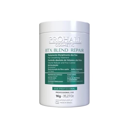 Btx Prohall Blend Repair 1kg - Botox Capilar Tratamento Profissional - Hidratação Intensa, Reduz Frizz, Brilho e Maciez