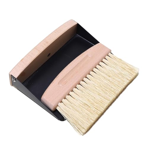 HKWFKAWA Mini-Besen-Kehrschaufel-Set, klein, Haushaltsreinigung für Küche, Obst, Zuhause, schwarze Sisalborsten, 15,5 x 10,5 x 4 cm, 2 Stück – Bild 7