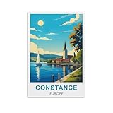 EPXZNM Vintage-Wandschild aus Metall, Motiv: Bodensee, 