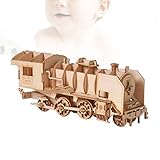 TOYANDONA 1Pc 3D Rompecabezas de Madera Juguete de Vapor Modelo de Tren Educativo Juego de Juguetes Rompecabezas para Niños Pequeños Niños Adultos