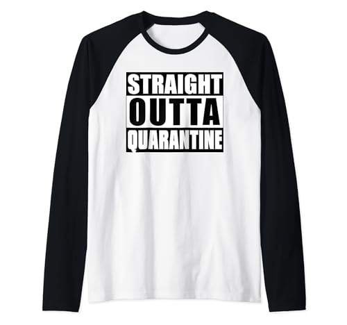 Straight Outta Quarantine Spring Fun Times Vacaciones universitarias Camiseta Manga Raglan