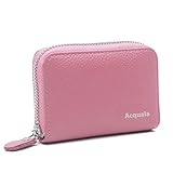 Credit Card Wallet,YOUNA RFID Blocking Genuine Leather Credit Card Holder for Women Pink