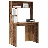 Poids: 24.1 kg Tomostar Bureau d\'ordinateur avec Rangement, Table Informatique Table d’étude Bois Ancien 91 x 50 x 149 cm Bois d\'ingénierie