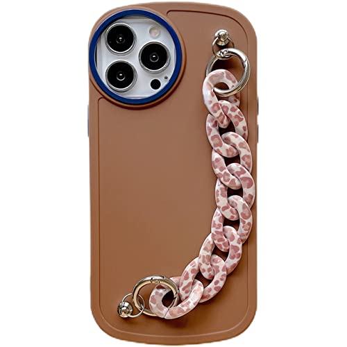 Chaîne coque iPhone XS Max bracelet souple design auburn rond