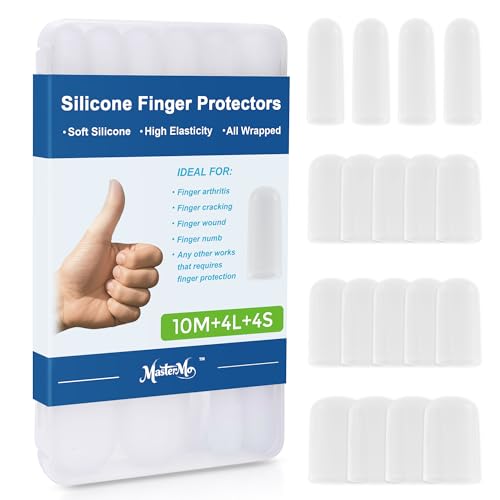 Gel Finger Cots Protectors, Silicone Covers, Bandages, Caps &amp; Sleeve, Clear