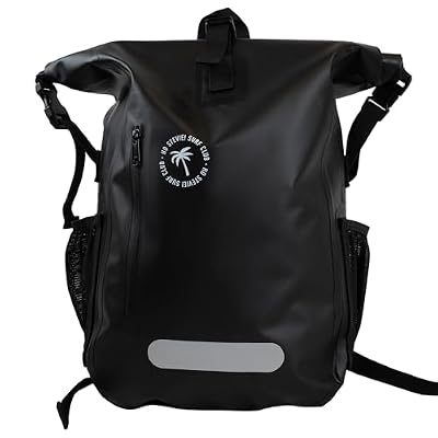 Ho Stevie! Waterproof Surf Backpack - Heavy Duty with Laptop Sleeve - Roll Top Closure Keeps Your Gear Dry In Bag - 25L