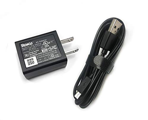 Roku Micro USB Power Adapter with USB Cable for Roku Streaming Stick, Roku Express and Roku Premiere