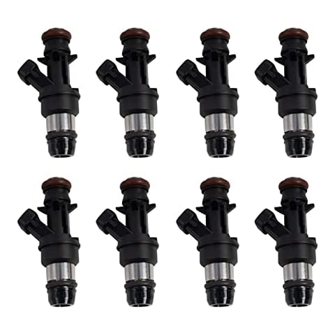 TRQ MPI FI Fuel Injector Set of 8 Kit Compatible with Chevy GMC Pickup Truck V8 Cover