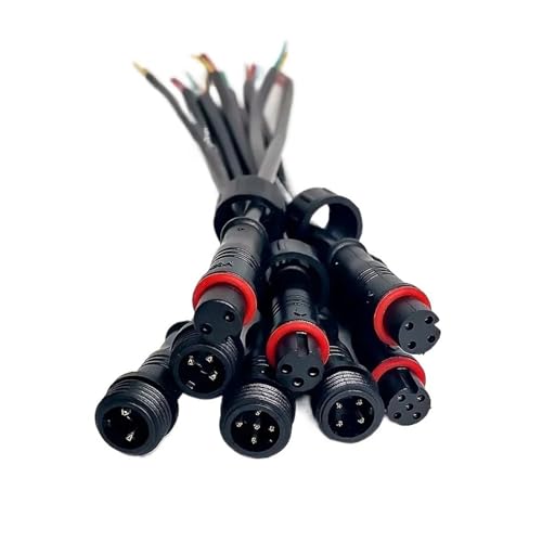 Kit étanche M12 multibroches contre l'humidité des câbles d'éclairage LED extérieur 2 broches