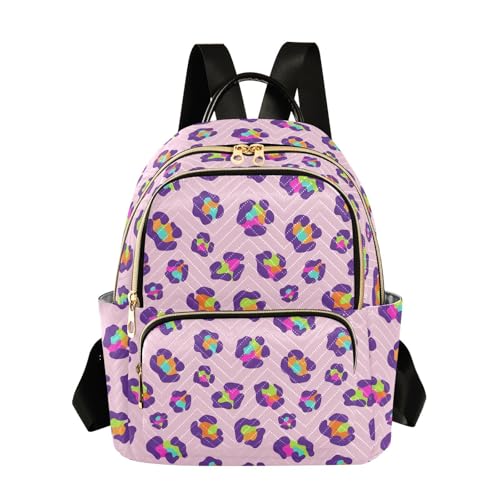 Sac à dos léopard multicolore pour l'université et le travail