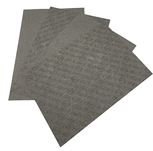 Lot de 4 feuilles de papier d'étanchéité Elring Abil N, d’environ format A4, respectivement 1 x 0,25, 0,5, 0,75 et 1,5 mm.