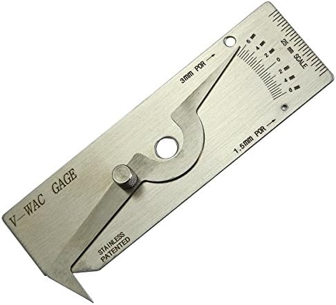 RIVERWELD V-WAC Single Weld Gage Welding Inspection Thread Gauge Metric Stainless Steel