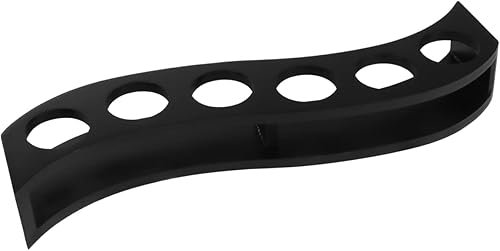 Miniatura 1 de DOITOOL Soporte para vasos de chupito negro, soporte de madera profesional para tequila, 6 bandejas gruesas para servir whisky, vodka, tequila,