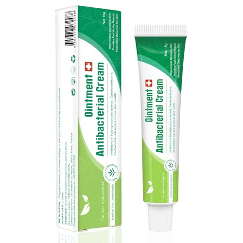 Antibacterial Cream Antibiotic Cream for Skin Infection Anti Itch Creams Soothing Ointment for Sensitive Skin Relieves Itchy Skin Disinfection Antibacterial(15g)