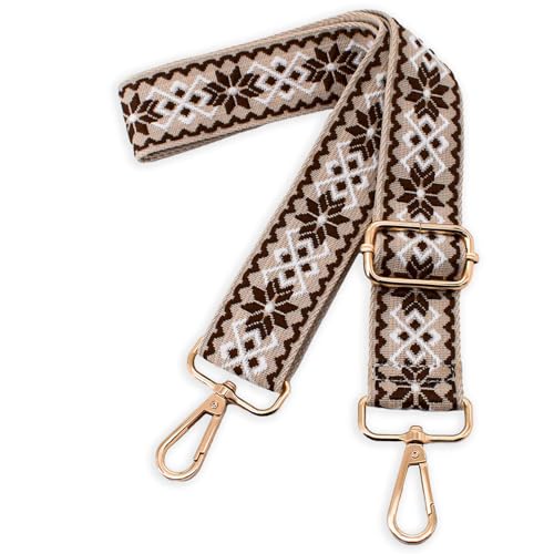 Image of Replacement Purse Strap Shoulder Strap Adjustable Crossbody Strap for Women Crossbody Wide Shoulder Bag, Gold Hardware-color9, 28 inch to 50 inch