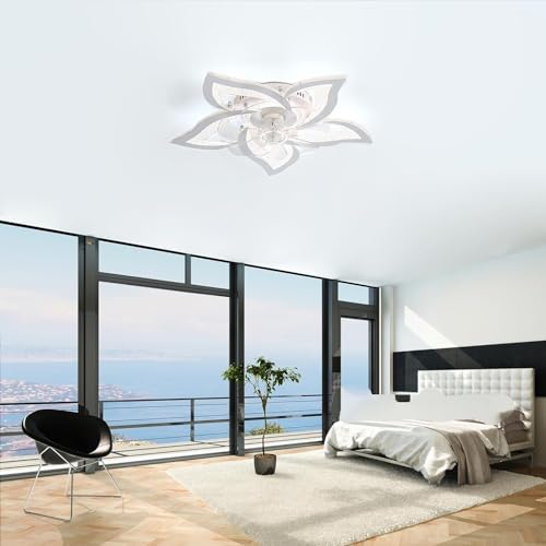 Ventilateur de plafond avec éclairage LED réversible et télécommande 6 vitesses - 4