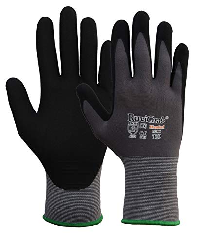 Ruvigrab Guante nylon/lycra recubrimiento nitrilo microporoso transpirable Cover