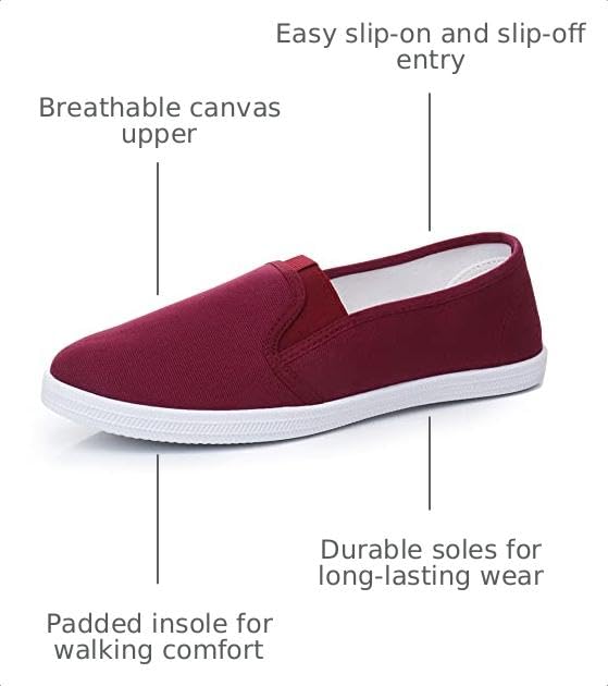 Image of VenusCelia Women's Fortius Canvas Slip On Sneaker