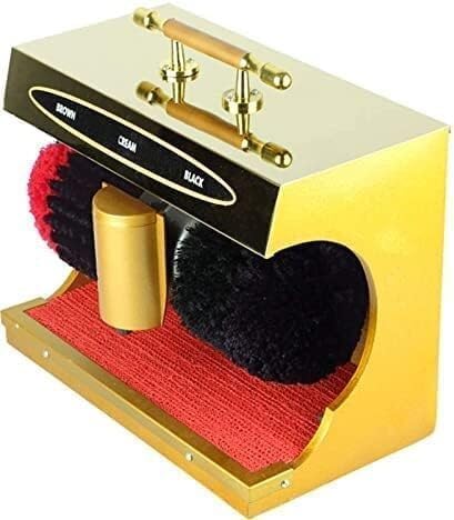 Cireuse de Chaussures électrique, cireuse de Chaussures à Induction Automatique, capteur Infrarouge entièrement Automatique, cireuse de Chaussures en Cuir d'hôtel Commercial dans Le Hall d(Color:ou)
