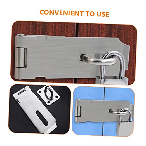 Image of DOITOOL Door Latches Hardware 2pcs Padlock Hasp Latch for Shed Cabinet Attic Doors