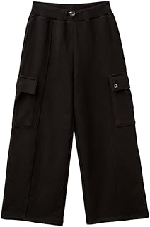 بنطلون رياضي للبنات مزين بشعار مطرز من يونايتد كولرز اوف بينيتون، للعمر من 12 إلى 18 شهر، بلون أسود