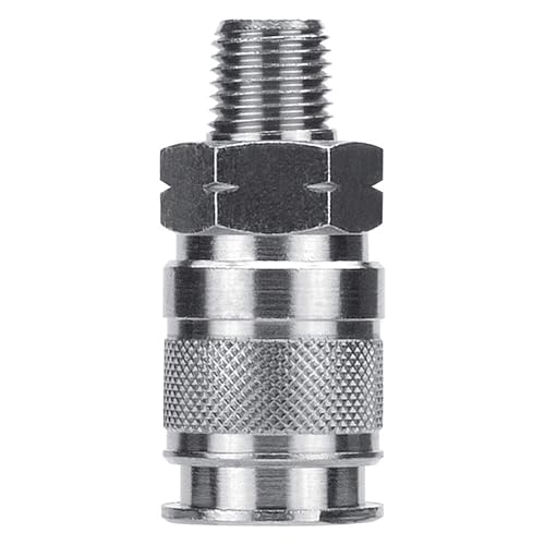 AIGNEP USA 80191-06 1/4" Multi-Socket x 3/8" Male NPTF Thread (Nickel Plated Brass)