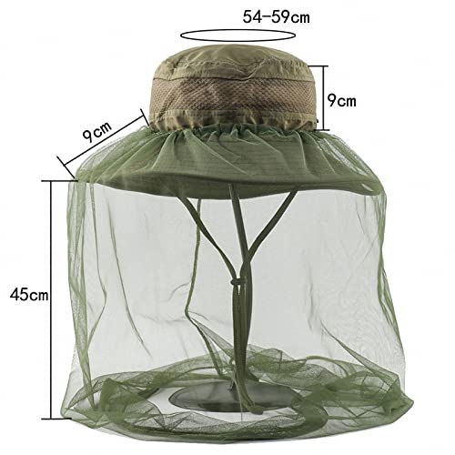 Gorro midge head net con ala ancha y tejido de secado rápido Style5 2