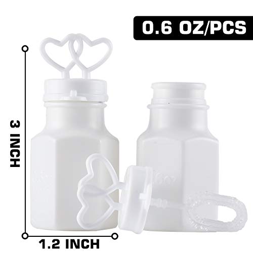 150 Pack Mini White Double Heart Bubble Bottle (Pre-Filled) - Party Favor For Wedding, Anniversary, Engagement, Bridal, Celebration, Valentine’s Day, Family Reunion, And Gift For Couple Boy Girl #TOP3