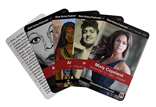 Urban Intellectuals Black History Flashcards – Volume 2 – Famous Black Women – Education Resources for High School – African American Women Heroes – Exceptional Women, Ladies, Girls, and Children