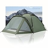 KingCamp Camping Zelt mit Vorbau, 3-Personen-Zelt mit Markise, leichtes Campingzelt, DREI-Jahreszeiten wasserdicht und Winddicht Campingzelt kompakt, geeignet für Familien, Wandern, Camping, Outdoor