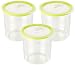Produktbild Rosenstein & Söhne Vakuum Behälter: Runde Vakuumierdose mit 1 Liter Volumen, 14,2 x 12,3 cm, 3er-Set (Vakuum-Frischhaltebox)