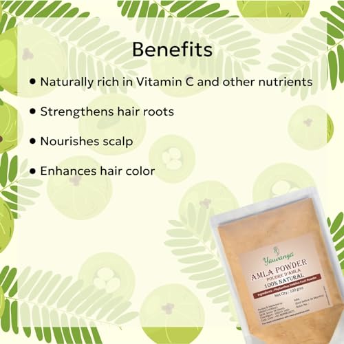 Pure Amla en polvo para cabello 300 gms pack 3x100 gms miniatura 4