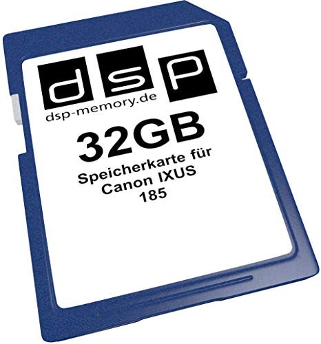 DSP Z-4051557440371 - Tarjeta de Memoria para Canon IXUS 185, 32 GB, Color Negro