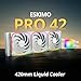 Geometric Future Eskimo Pro - 420mm AIO CPU Liquid Water Cooler- RGB PWM Squama 2503W 140mm Fan x 3- Fit Intel® LGA 1700, AMD®AM5 - White- (GEO-EP-42W)