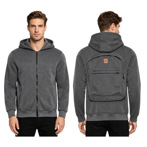 Veste training homme contre le froid sweat rando avec balaclava