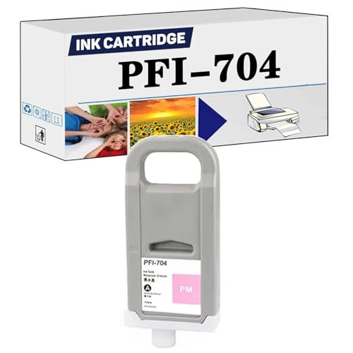 Compatible for Canon PFI-704 PFI704 PFI 704 Ink Cartridge High Capacity 700 ML Replacement To Use With IPF-8300 IPF-8310 IPF-8300S IPF-8310S IPF-8300SE Printers 1 X Photo Magenta