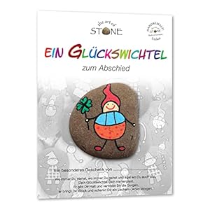 EIN Glückswichtel zum Abschied – Geschenk Unikat von Hand bemalter Naturstein – Glücksbringer Geschenkidee Frauen Männer…