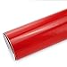 12''x10ft Glossy Red Permanent Adhesive-Backed Vinyl for Craft Cutters, Punches and Vinyl Sign Cutters