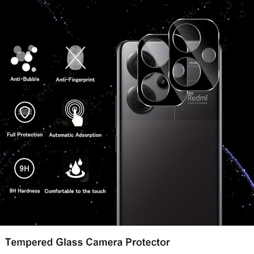 Image of Xmon Back Camera Lens Protector for Redmi Note 13 Pro Plus (1 Pack) Premium Camera Glass Protector Guard, Anti-Scratch, Ultra-Clear, Easy Installation