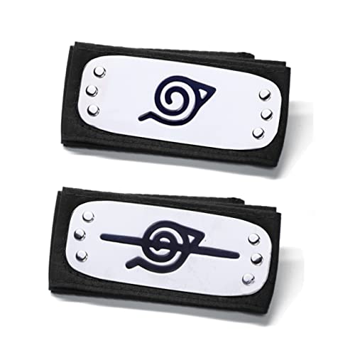 ODINGONS Ninja Cosplay Headband Anime Ninja Headband Anti Leaf Village Headband Cosplay Anime (Leaf Village + Anti Leaf Village)