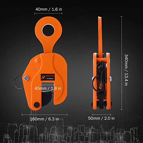 Beamnova 2 Ton 4400 Lbs Vertical Plate Lifting Clamp Sheet Metal Lifting Clamp Metal Steel Plate Lifting Clamps Lifters Heavy Duty #TOP6