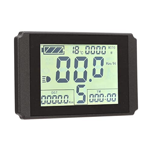 Airshi Electric Bicycle Modification LCD Screen, Speed Screen Multifunction Electric Bicycle Display Panel 22.2mm for Electric Scooter