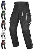 BYKR Motorcycle Pants for Men & Women Armored Cordura Overpants Enduro ATV Dual Sports Motocross Cargo Touring Adventure Pant (34WX30L, Black)